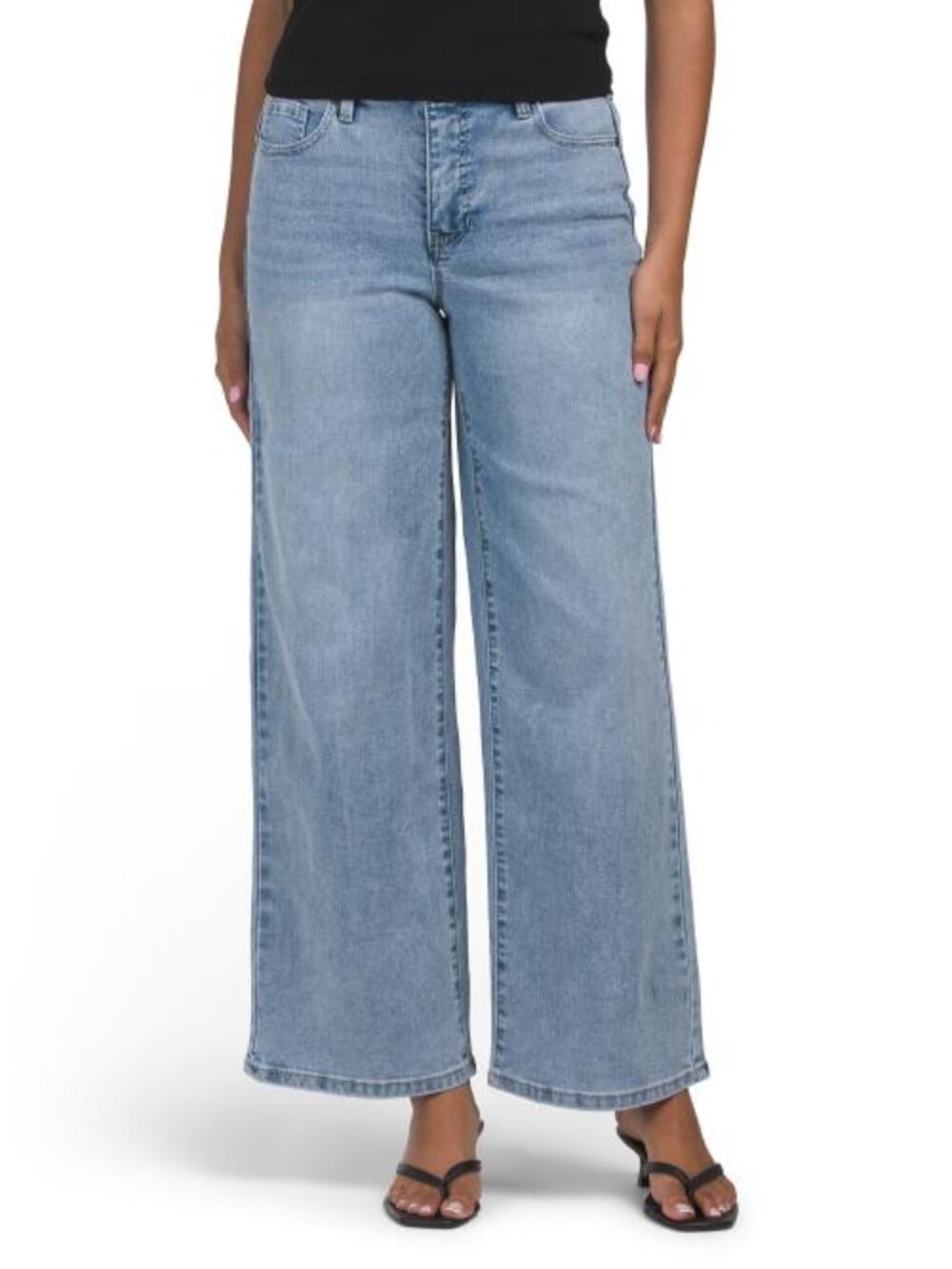 D. JEANS High Rise Comfort Waist Wide Leg Butt Sculptor And Tummy Control Jeans
